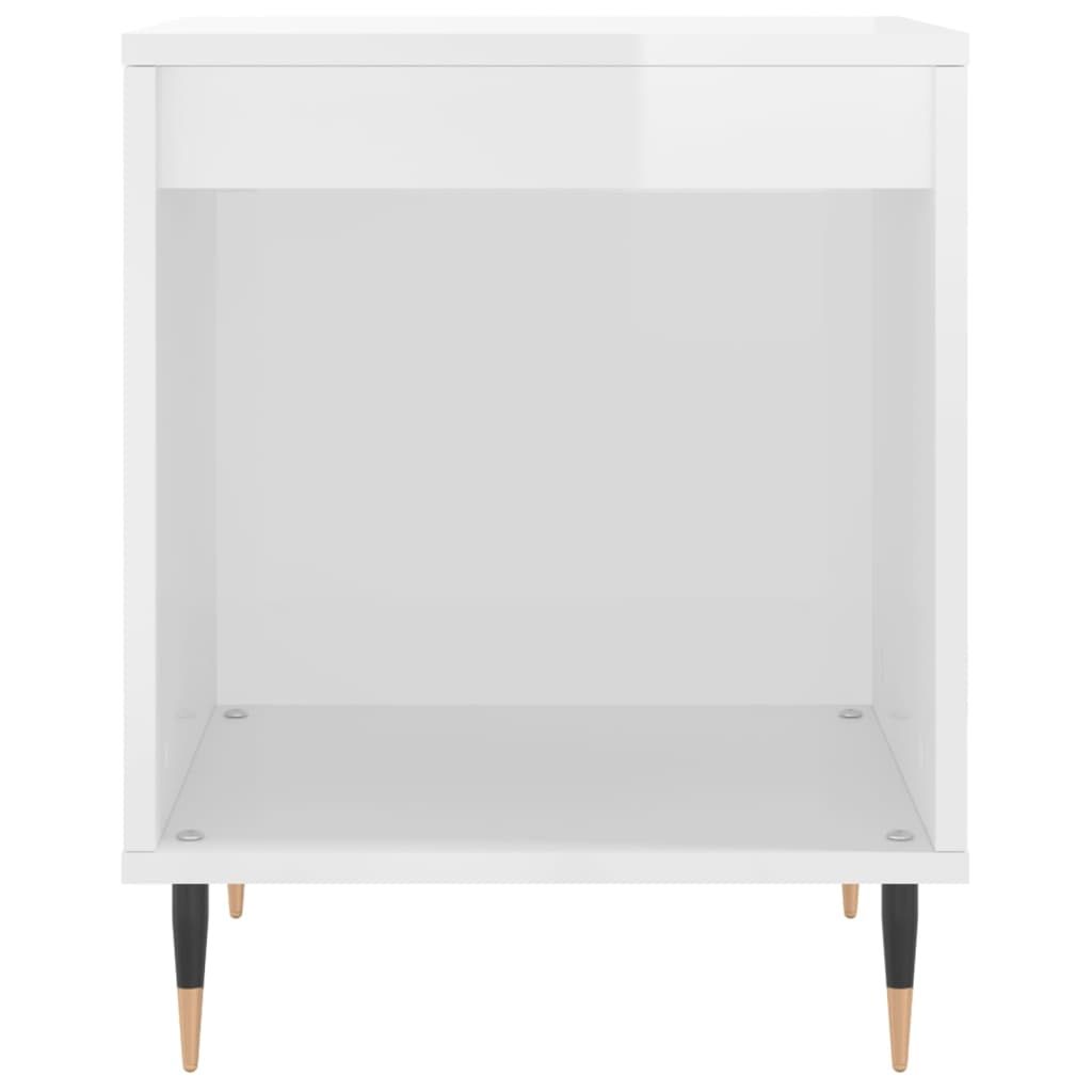 Tables de chevet 2 pcs blanc brillant 40x35x50 cm - XIOS