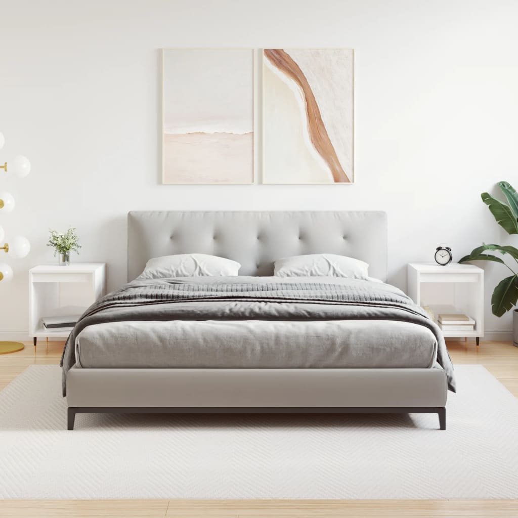 Tables de chevet 2 pcs blanc brillant 40x35x50 cm - XIOS