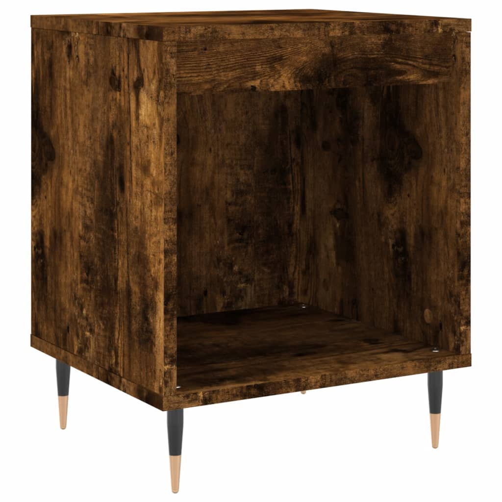 Table de chevet chêne fumé 40x35x50 cm bois d’ingénierie - XIOS