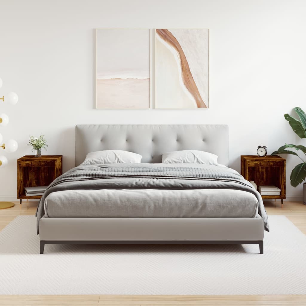 Tables de chevet 2 pcs chêne fumé 40x35x50 cm bois ingénierie - XIOS