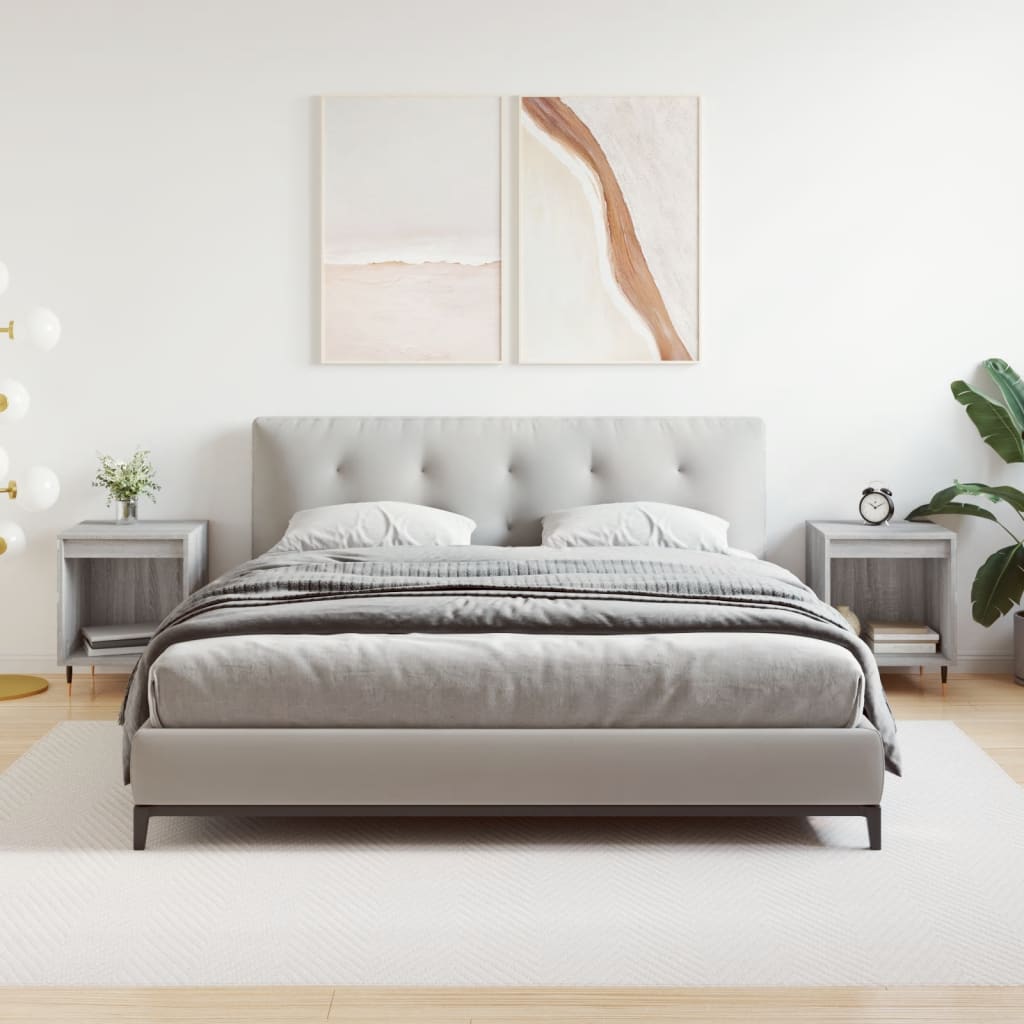 Tables de chevet 2 pcs sonoma gris 40x35x50 cm bois ingénierie - XIOS