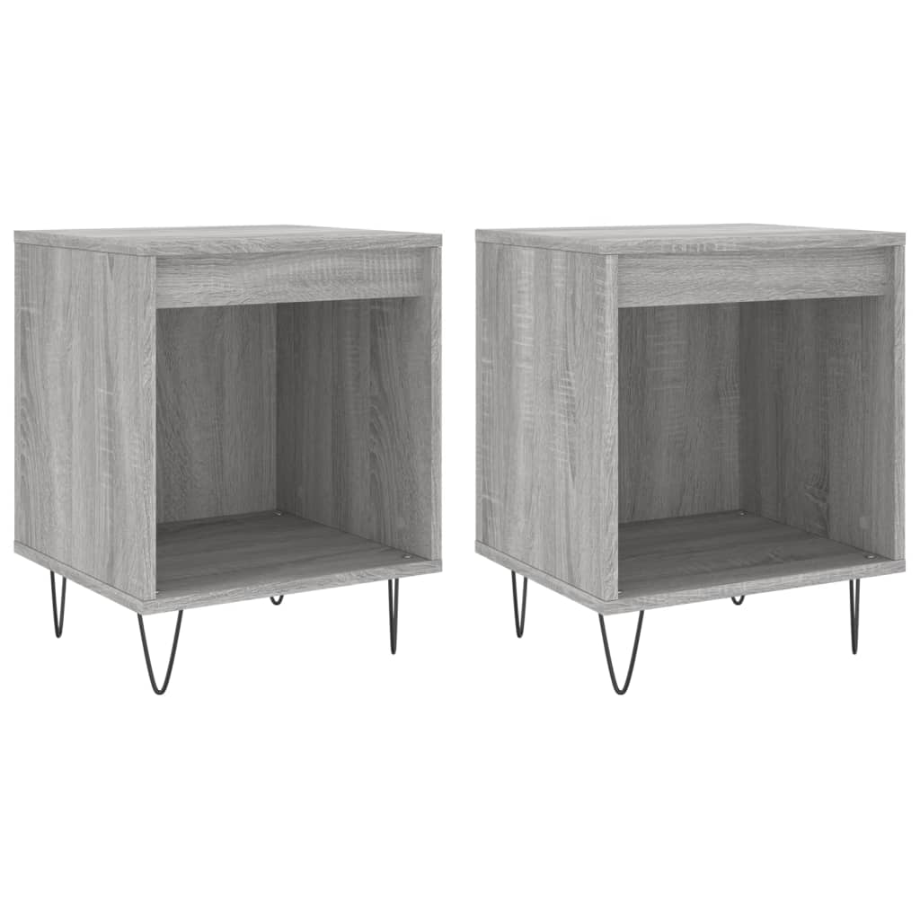 Tables de chevet 2 pcs sonoma gris 40x35x50 cm bois ingénierie - XIOS