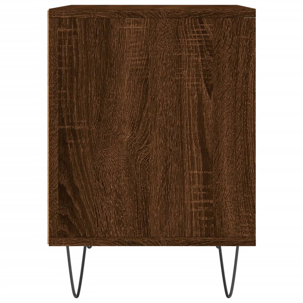 Table de chevet chêne marron 40x35x50 cm bois d’ingénierie - XIOS