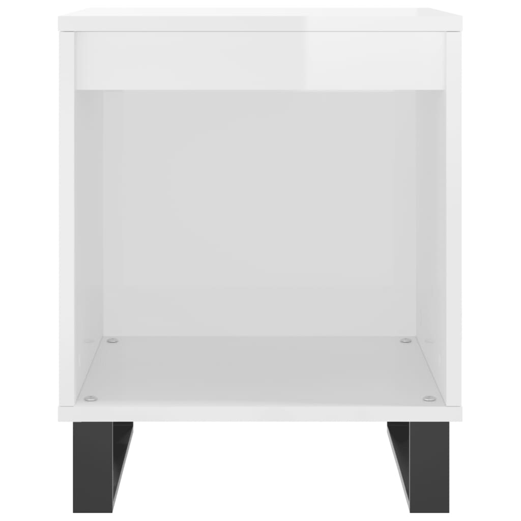 Tables de chevet 2 pcs blanc brillant 40x35x50 cm - XIOS
