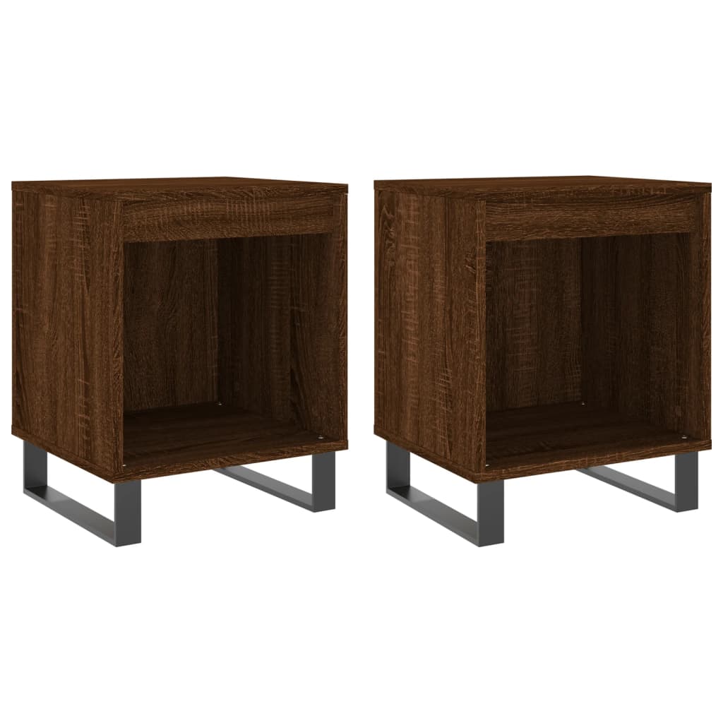 Tables de chevet 2 pcs chêne marron 40x35x50 cm bois ingénierie - XIOS