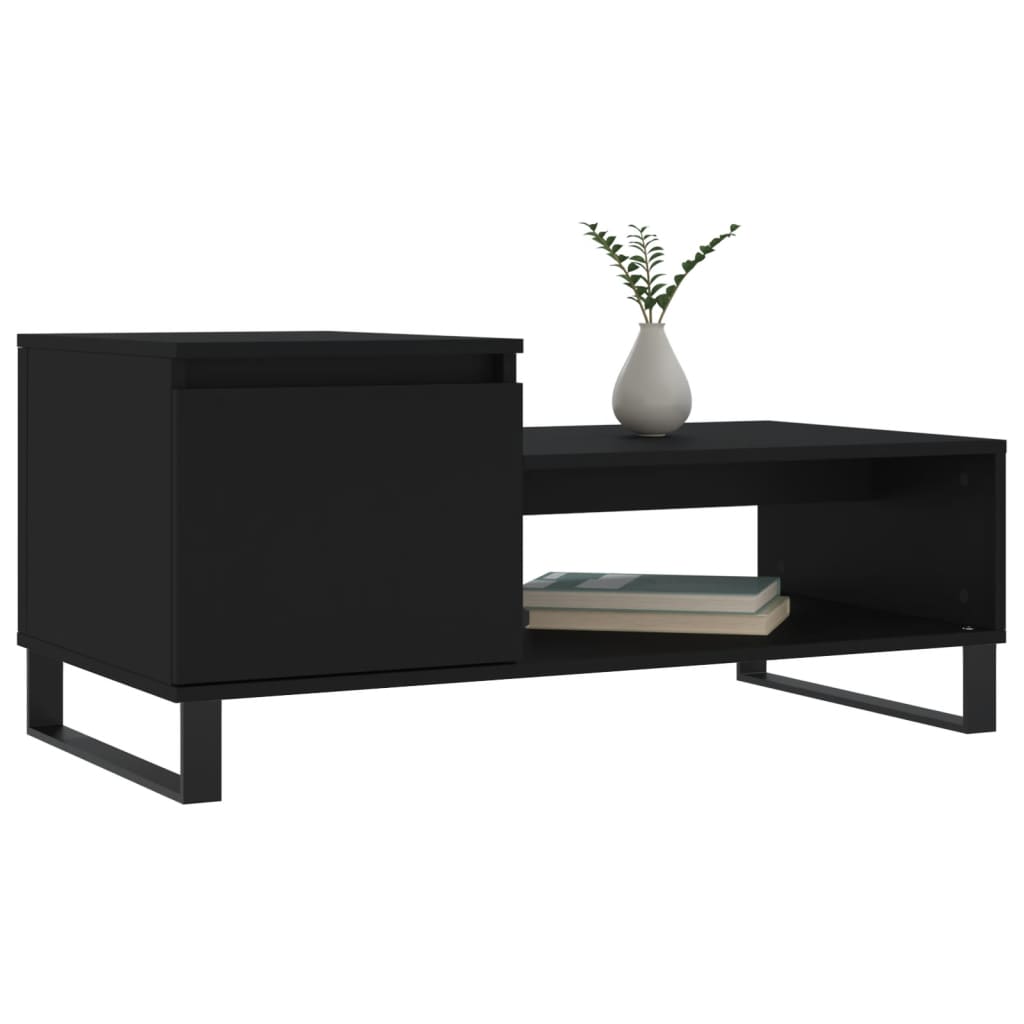 Table basse Noir 100x50x45 cm Bois d'ingénierie - XIOS