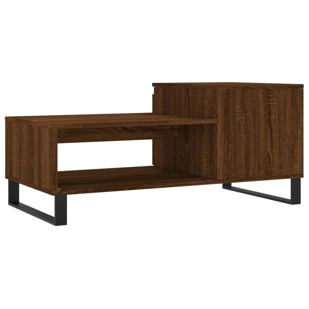 Table basse Chêne marron 100x50x45 cm Bois d'ingénierie - XIOS