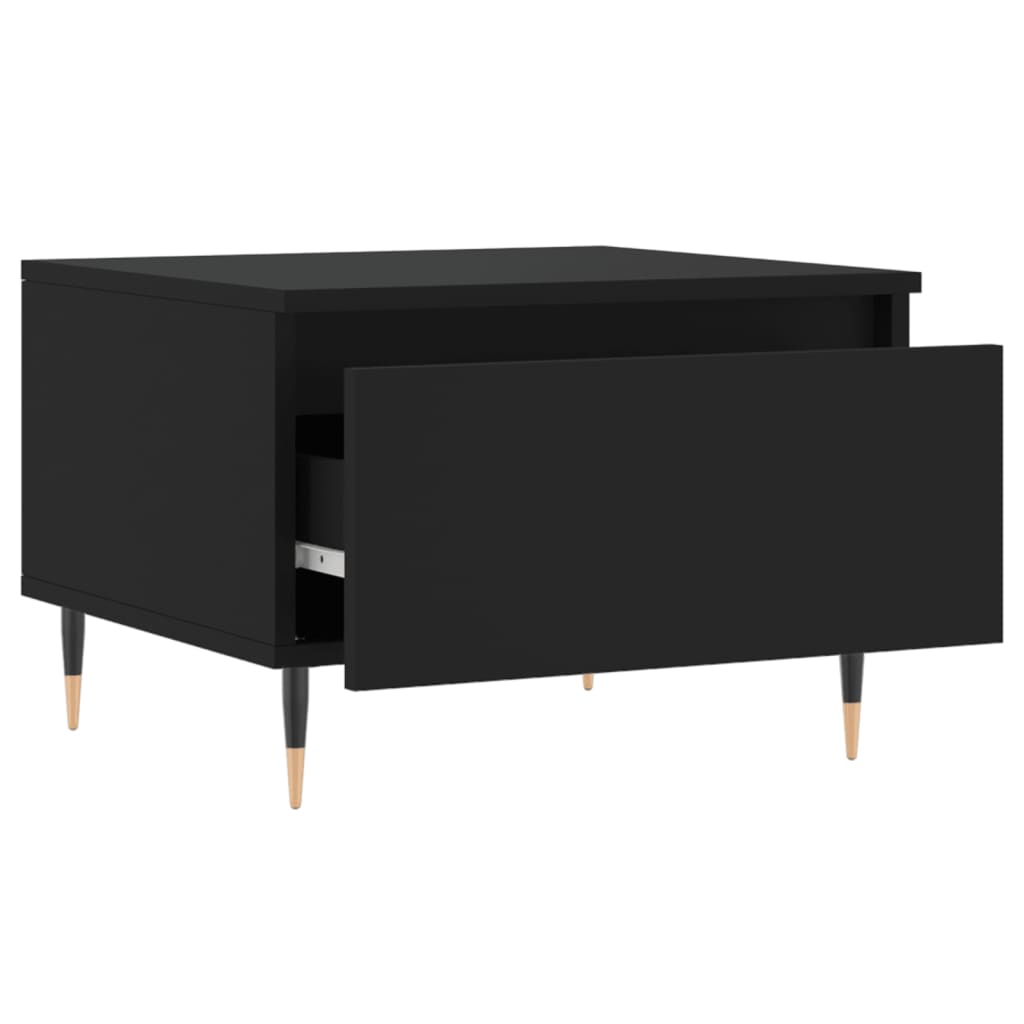 Tables basses 2 pcs noir 50x46x35 cm bois d'ingénierie - XIOS