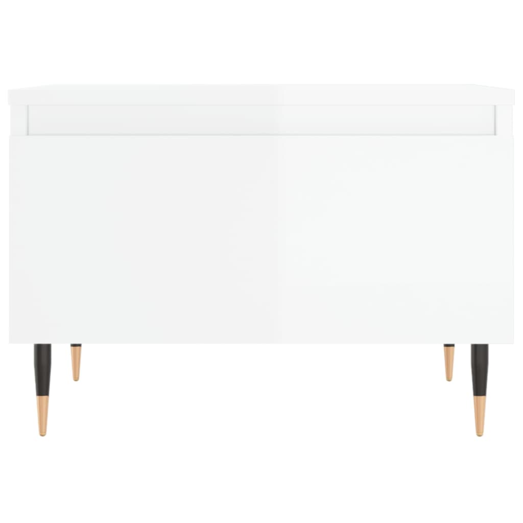 Tables basses 2 pcs blanc brillant 50x46x35cm bois d'ingénierie - XIOS
