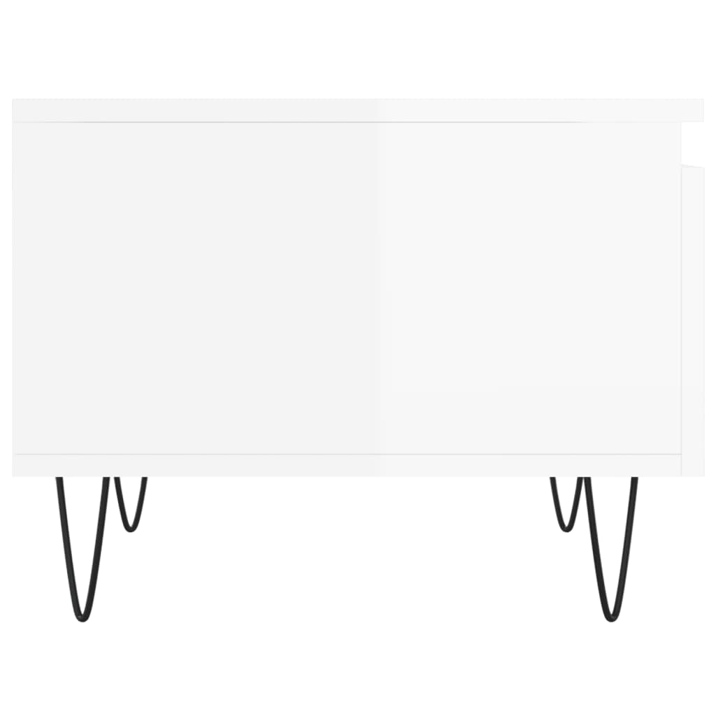 Tables basses 2 pcs blanc brillant 50x46x35cm bois d'ingénierie - XIOS