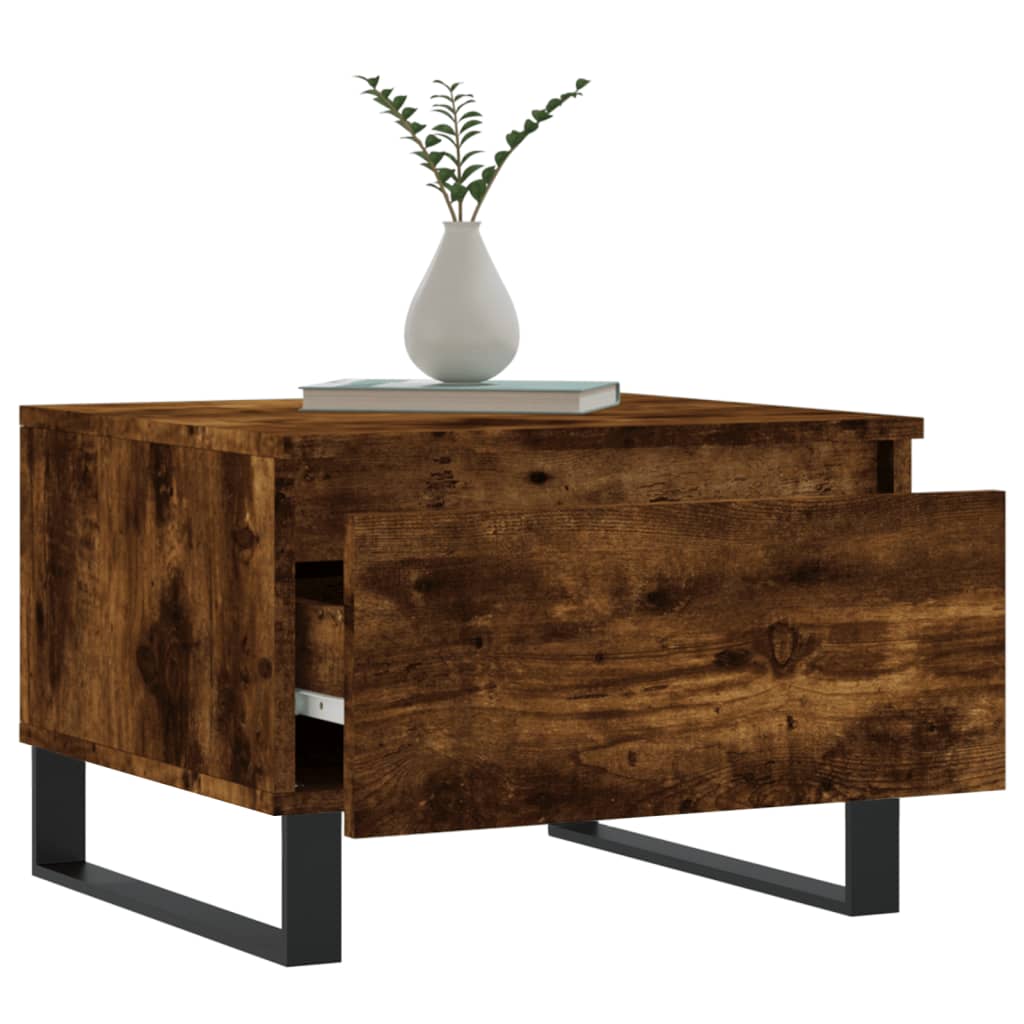 Tables basses 2 pcs chêne fumé 50x46x35 cm bois d'ingénierie - XIOS