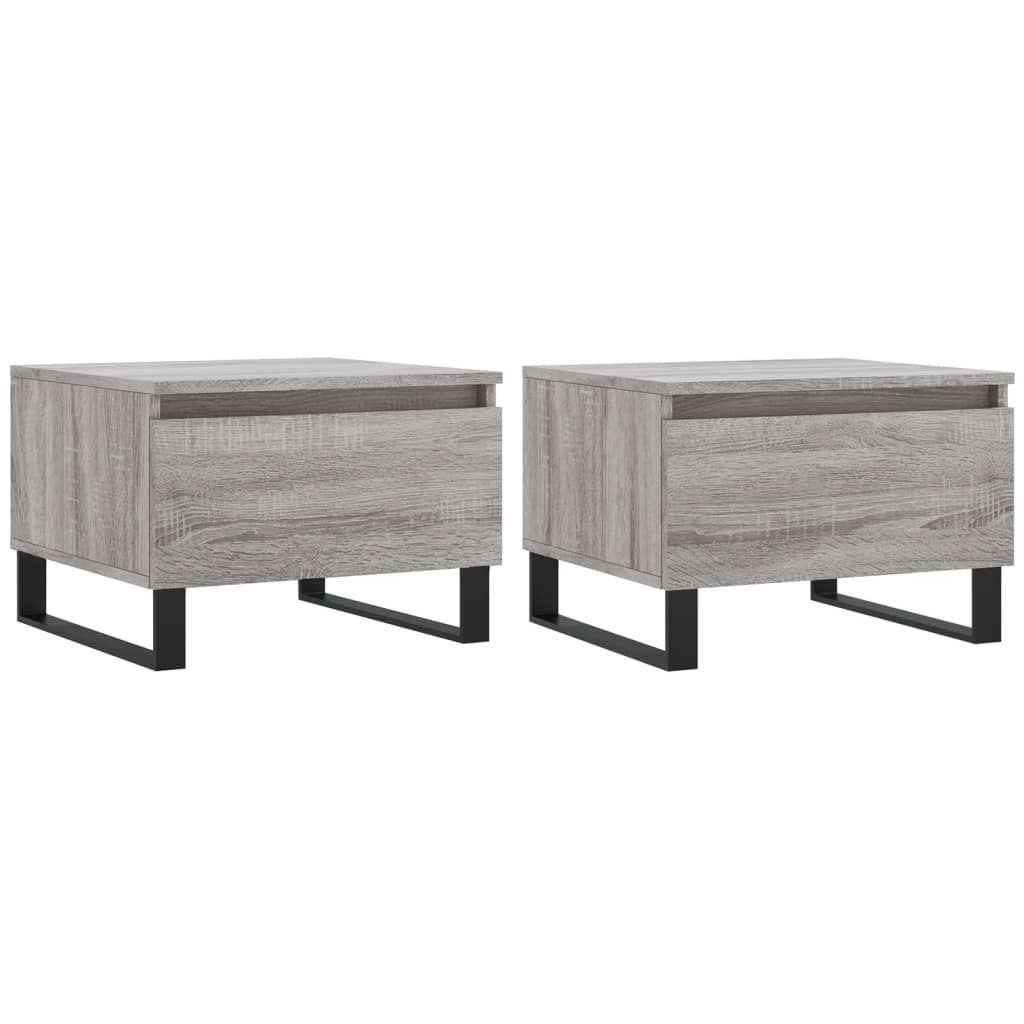 Tables basses 2 pcs sonoma gris 50x46x35 cm bois d'ingénierie - XIOS