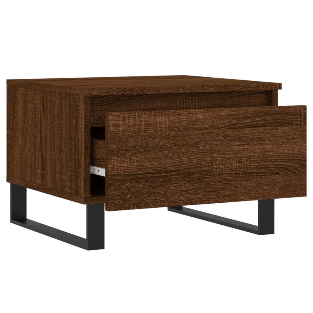 Table basse chêne marron 50x46x35 cm bois d'ingénierie - XIOS