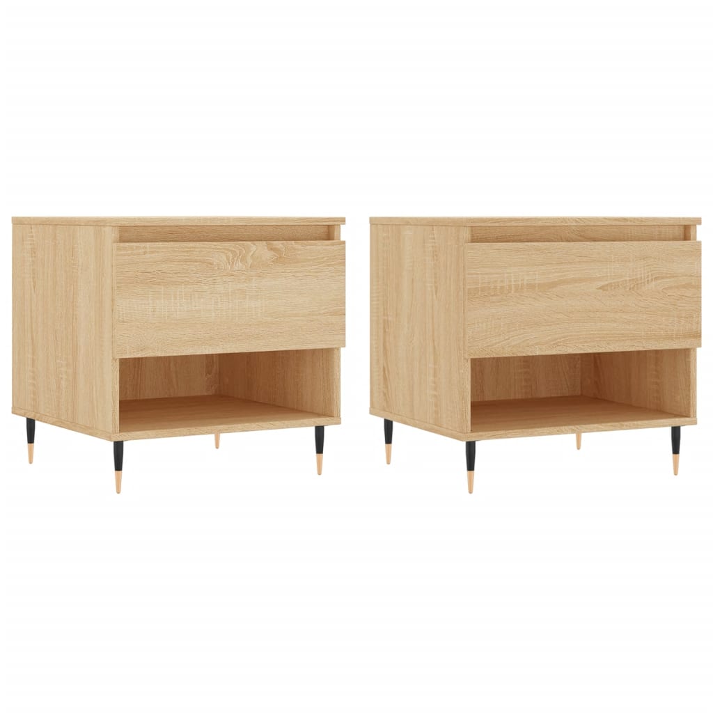 Tables basses 2 pcs chêne sonoma 50x46x50 cm bois d'ingénierie - XIOS