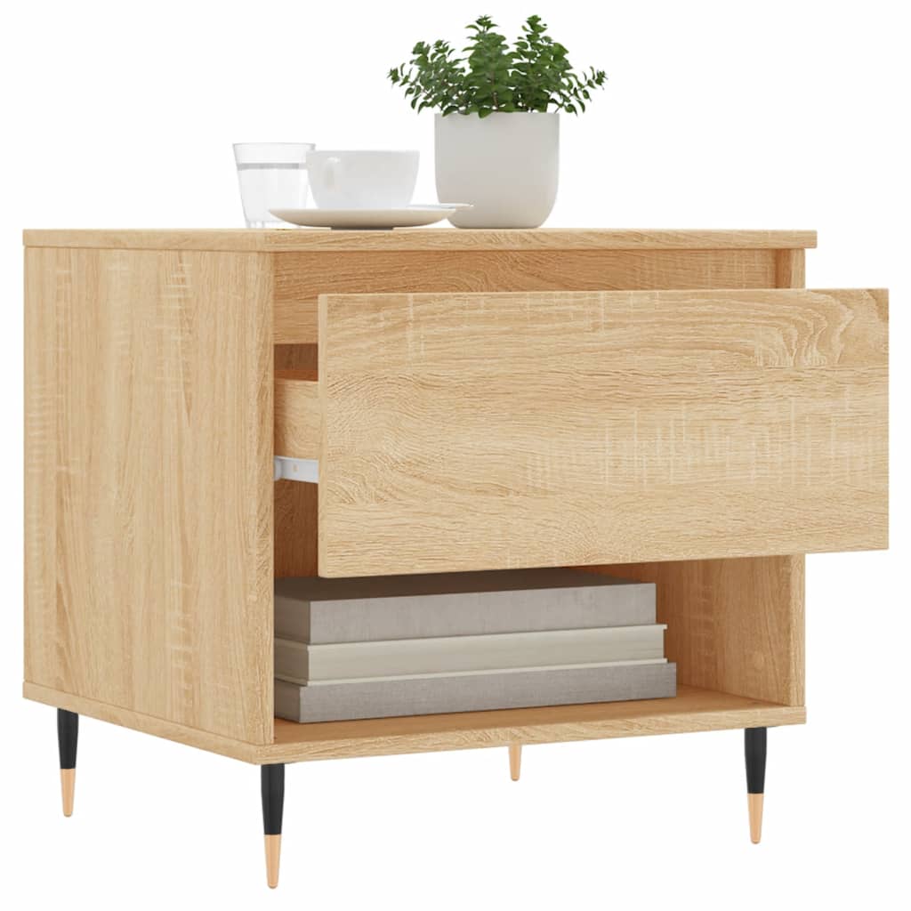 Tables basses 2 pcs chêne sonoma 50x46x50 cm bois d'ingénierie - XIOS