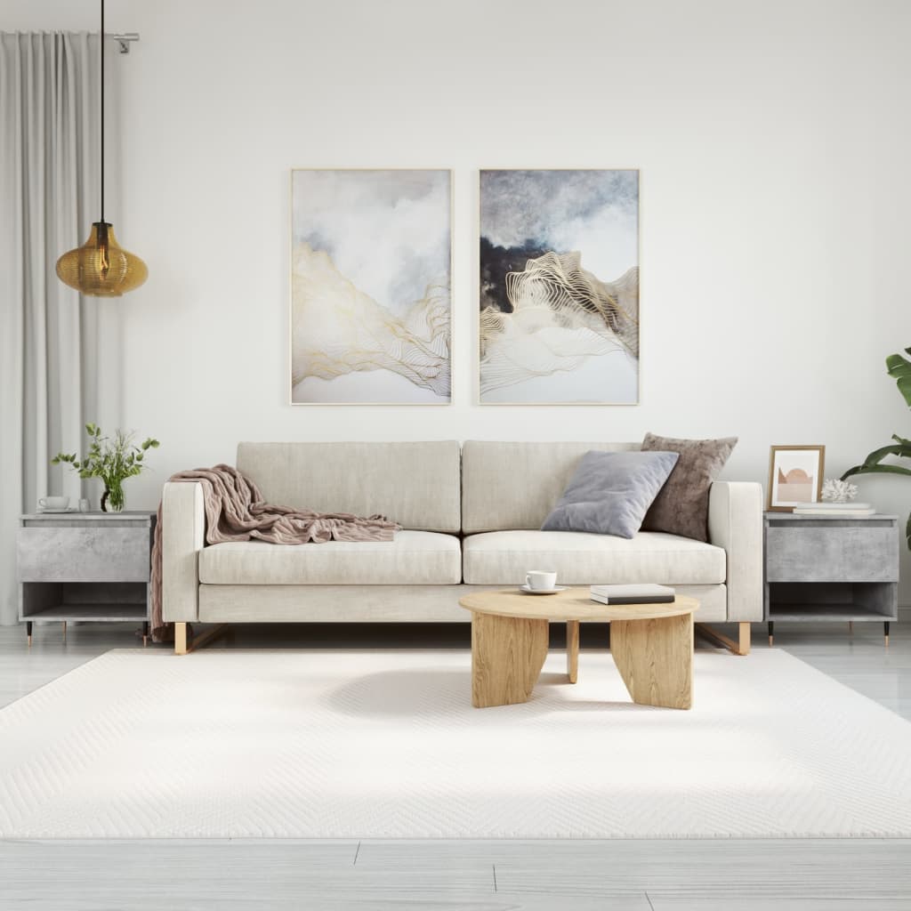 Tables basses 2 pcs gris béton 50x46x50 cm bois d'ingénierie - XIOS