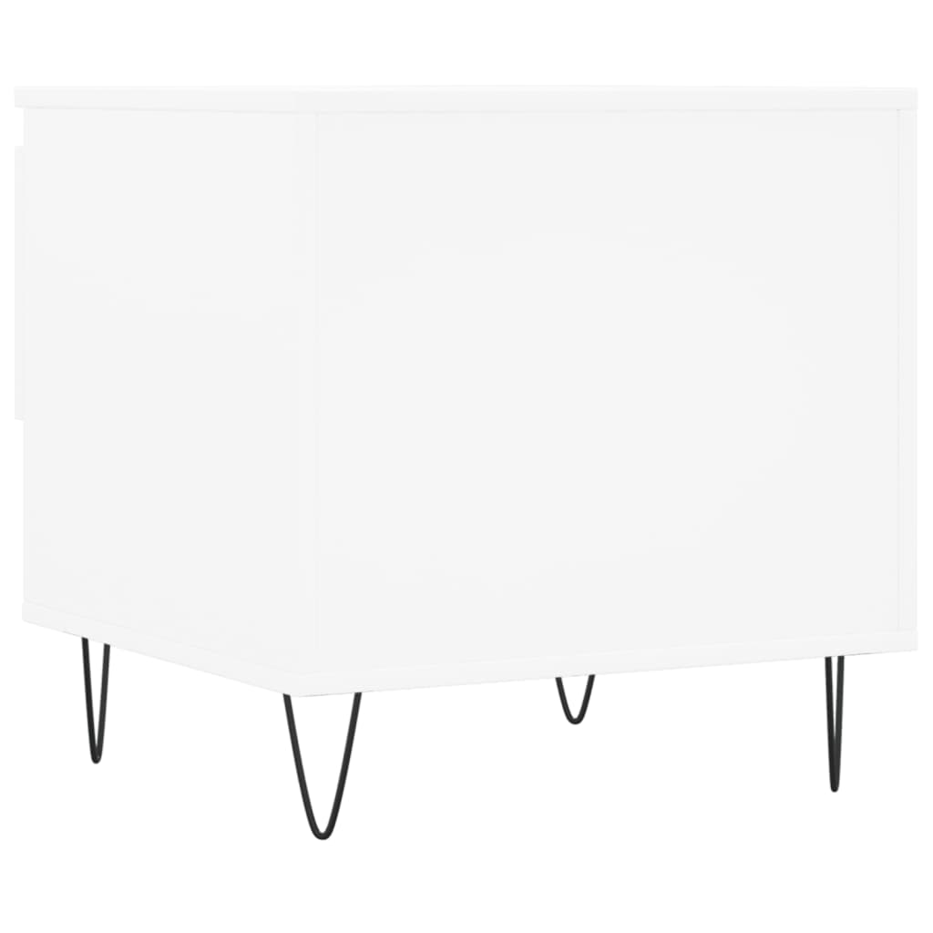 Table basse blanc 50x46x50 cm bois d’ingénierie - XIOS