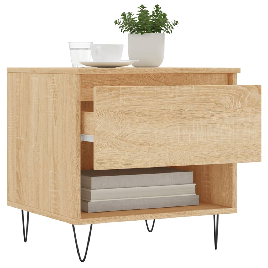 Tables basses 2 pcs chêne sonoma 50x46x50 cm bois d'ingénierie - XIOS