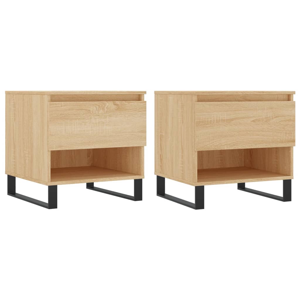 Tables basses 2 pcs chêne sonoma 50x46x50 cm bois d'ingénierie - XIOS