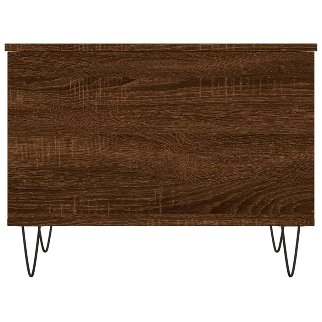 Table basse Chêne marron 60x44,5x45 cm Bois d'ingénierie - XIOS
