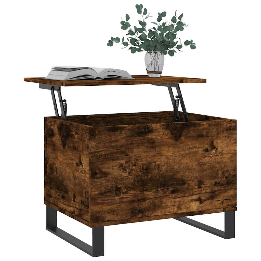 Table basse Chêne fumé 60x44,5x45 cm Bois d'ingénierie - XIOS
