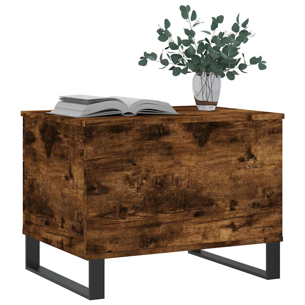 Table basse Chêne fumé 60x44,5x45 cm Bois d'ingénierie - XIOS