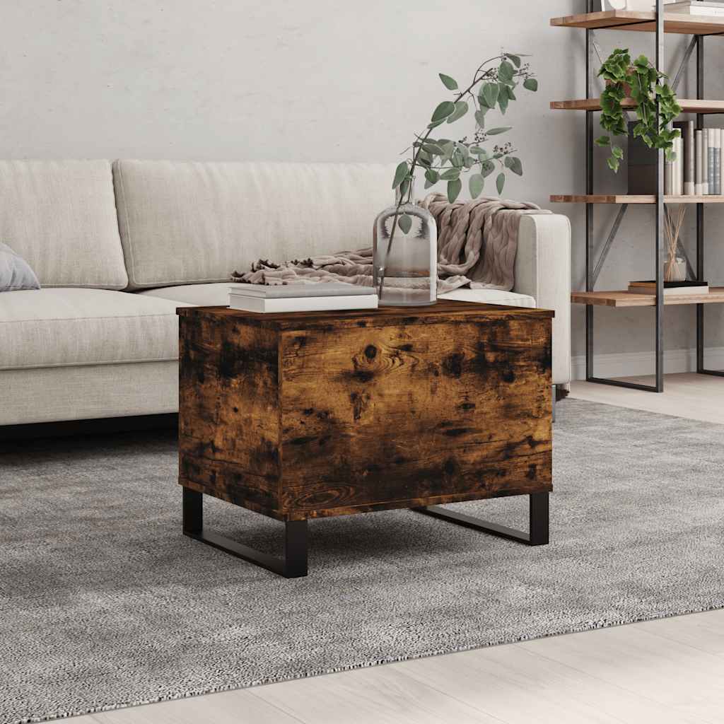 Table basse Chêne fumé 60x44,5x45 cm Bois d'ingénierie - XIOS