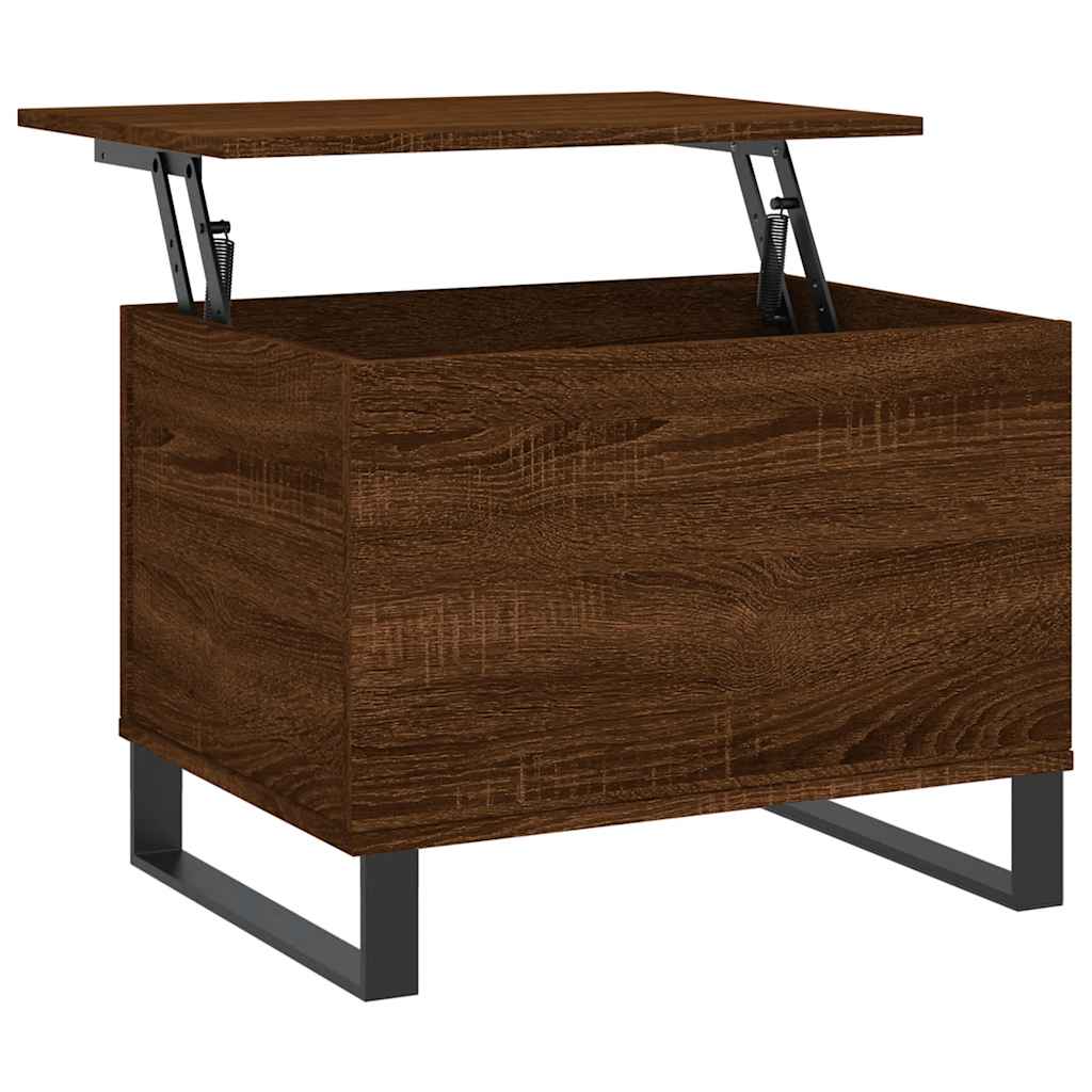 Table basse Chêne marron 60x44,5x45 cm Bois d'ingénierie - XIOS