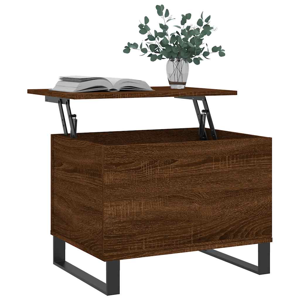 Table basse Chêne marron 60x44,5x45 cm Bois d'ingénierie - XIOS