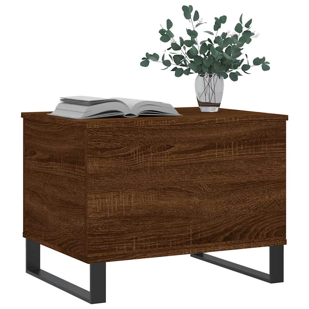 Table basse Chêne marron 60x44,5x45 cm Bois d'ingénierie - XIOS