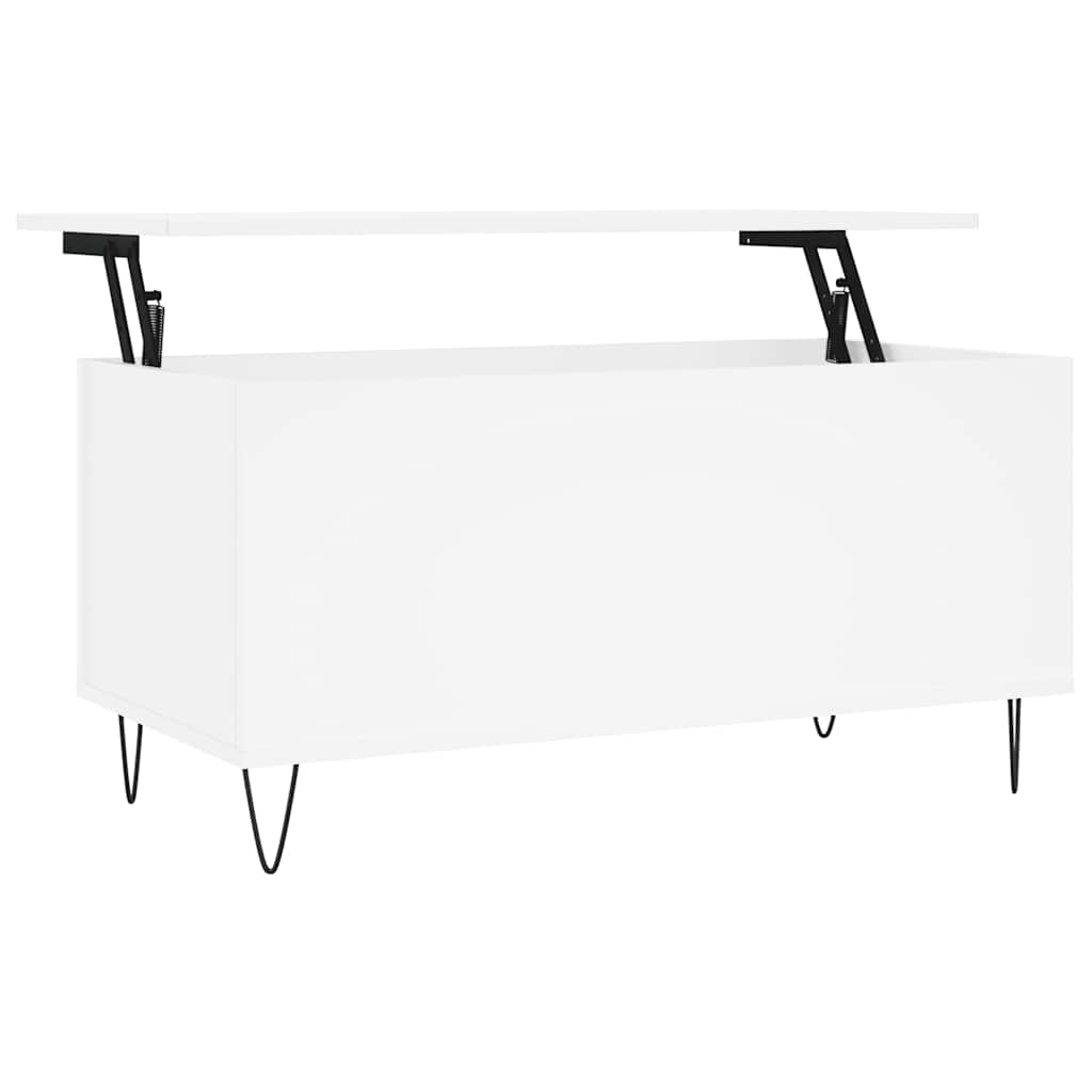Table basse Blanc 90x44,5x45 cm Bois d'ingénierie - XIOS