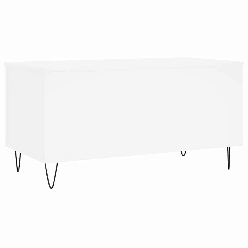 Table basse Blanc 90x44,5x45 cm Bois d'ingénierie - XIOS