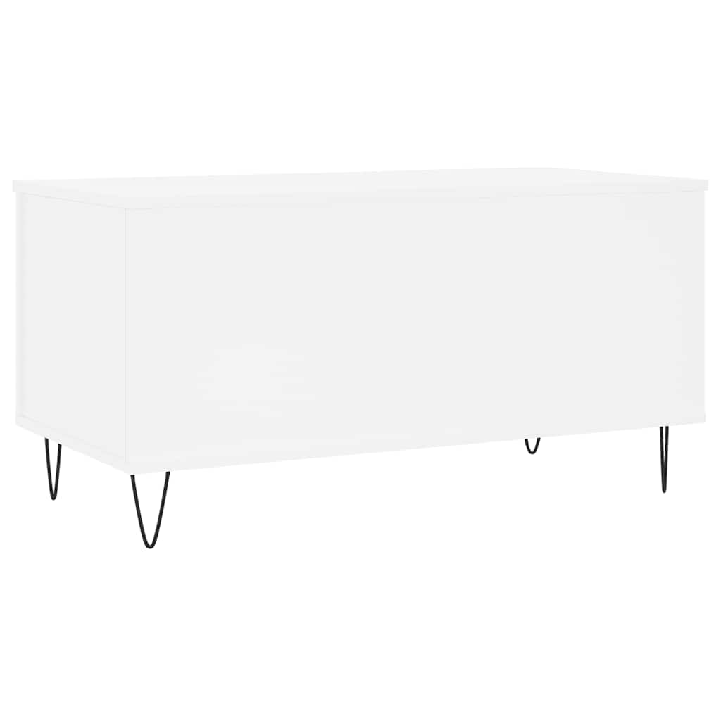 Table basse Blanc 90x44,5x45 cm Bois d'ingénierie - XIOS