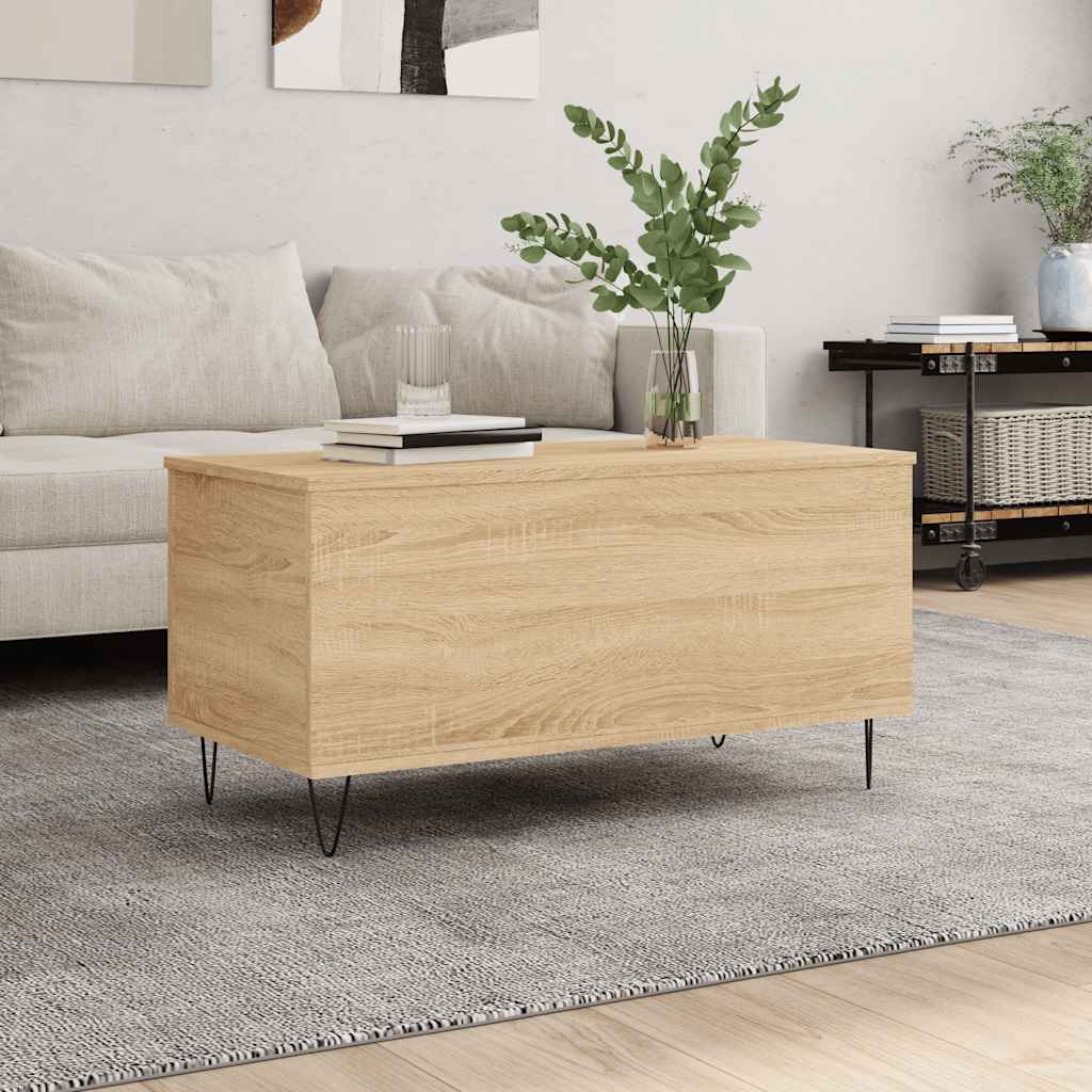 Table basse Chêne sonoma 90x44,5x45 cm Bois d'ingénierie - XIOS