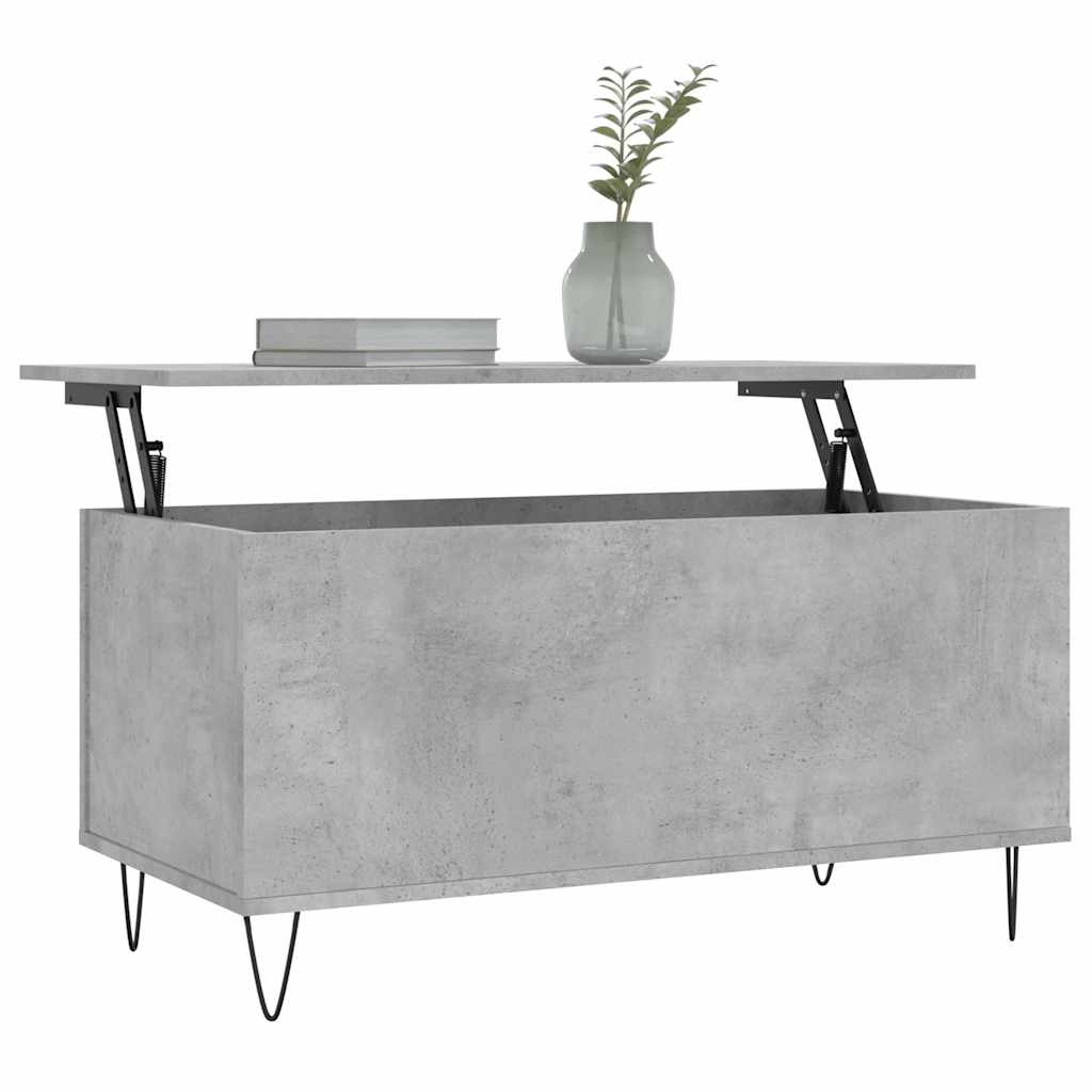 Table basse Gris béton 90x44,5x45 cm Bois d'ingénierie - XIOS