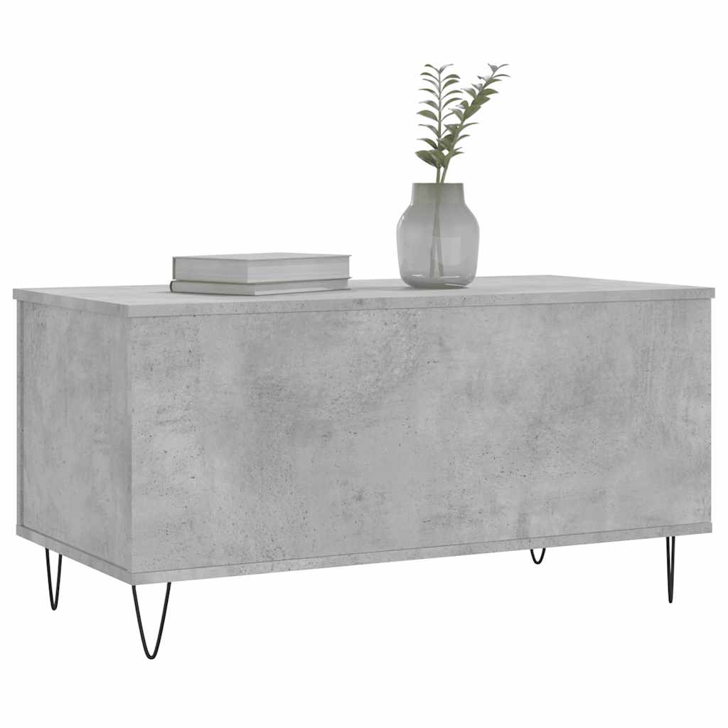 Table basse Gris béton 90x44,5x45 cm Bois d'ingénierie - XIOS