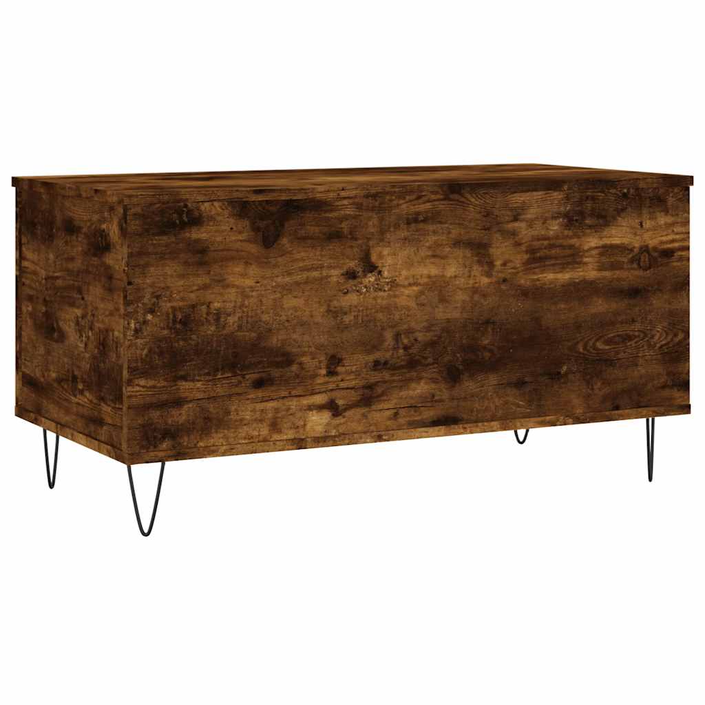 Table basse Chêne fumé 90x44,5x45 cm Bois d'ingénierie - XIOS