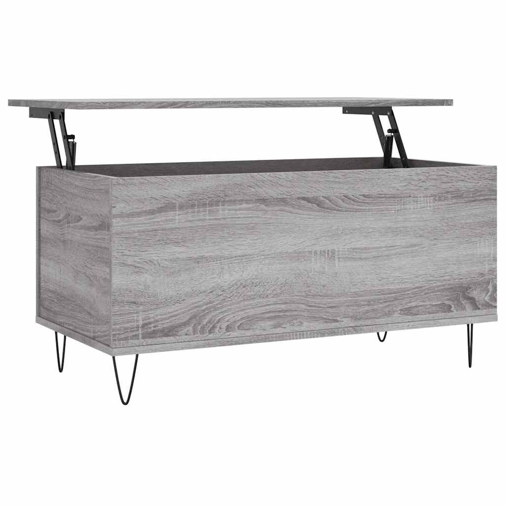 Table basse Sonoma gris 90x44,5x45 cm Bois d'ingénierie - XIOS