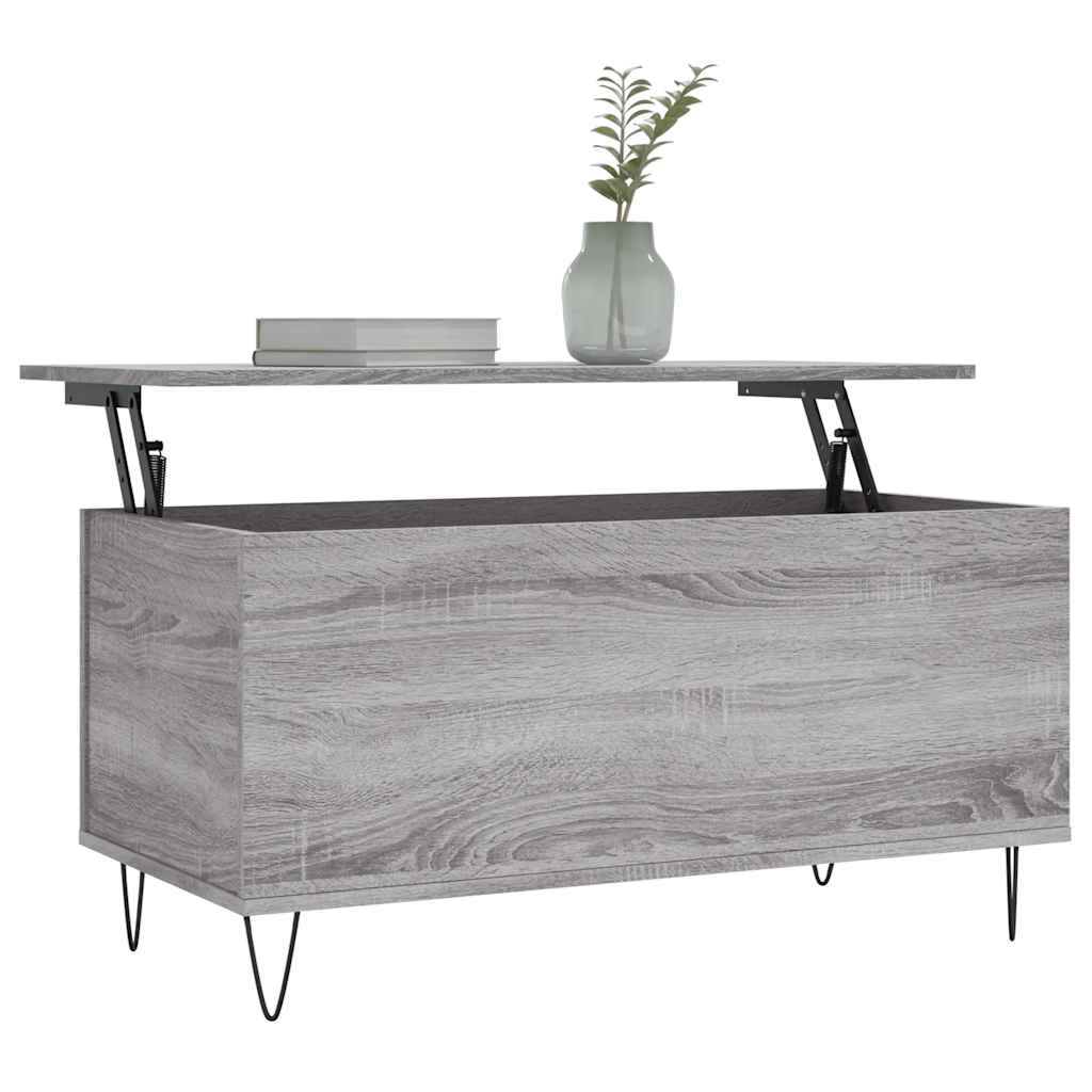 Table basse Sonoma gris 90x44,5x45 cm Bois d'ingénierie - XIOS