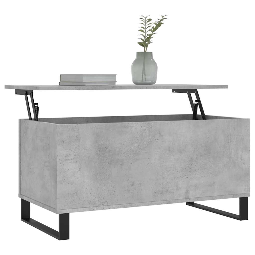 Table basse Gris béton 90x44,5x45 cm Bois d'ingénierie - XIOS