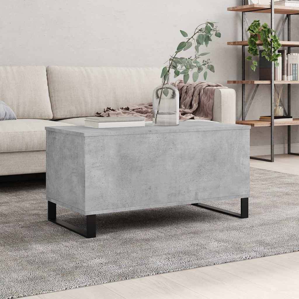 Table basse Gris béton 90x44,5x45 cm Bois d'ingénierie - XIOS