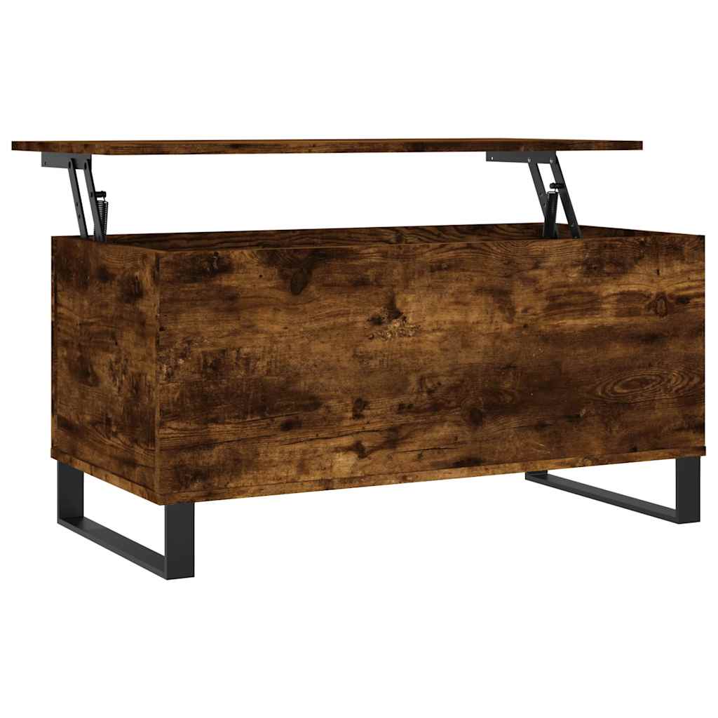 Table basse Chêne fumé 90x44,5x45 cm Bois d'ingénierie - XIOS