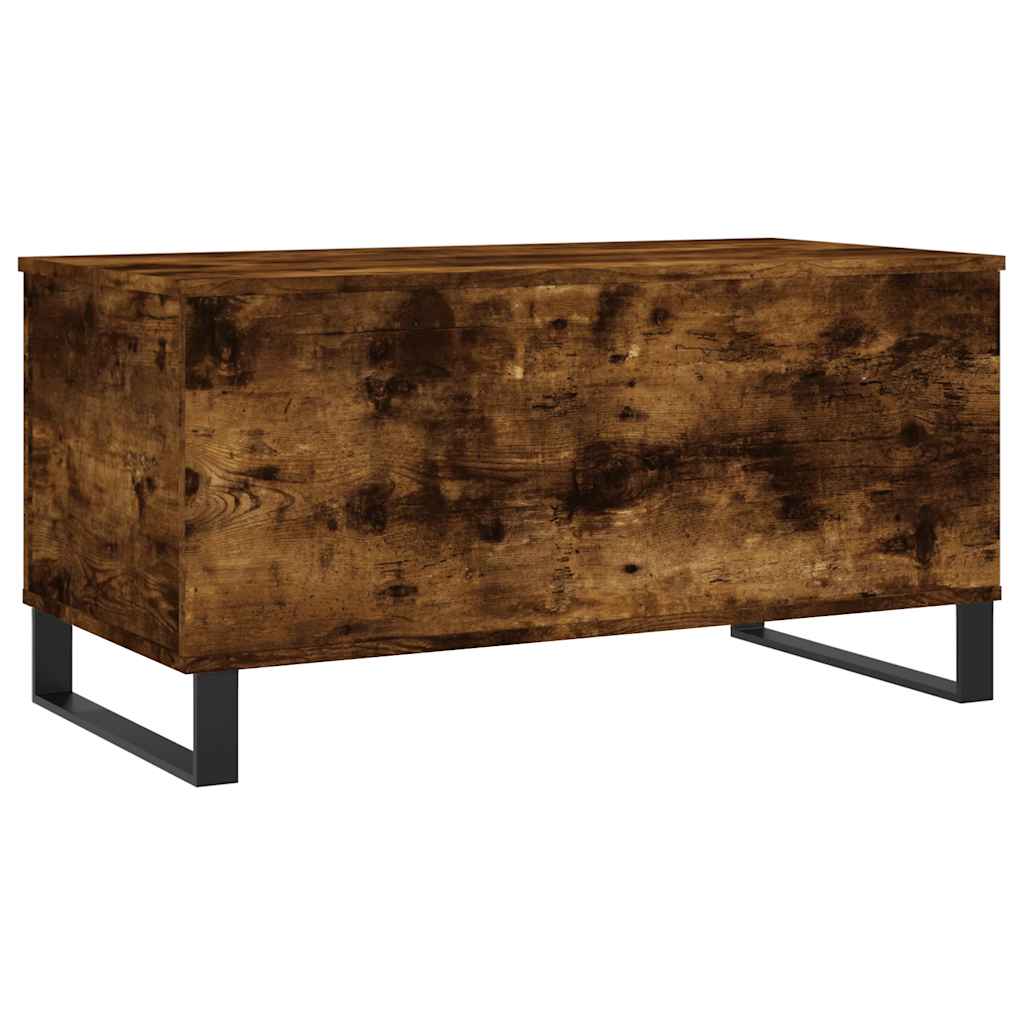 Table basse Chêne fumé 90x44,5x45 cm Bois d'ingénierie - XIOS