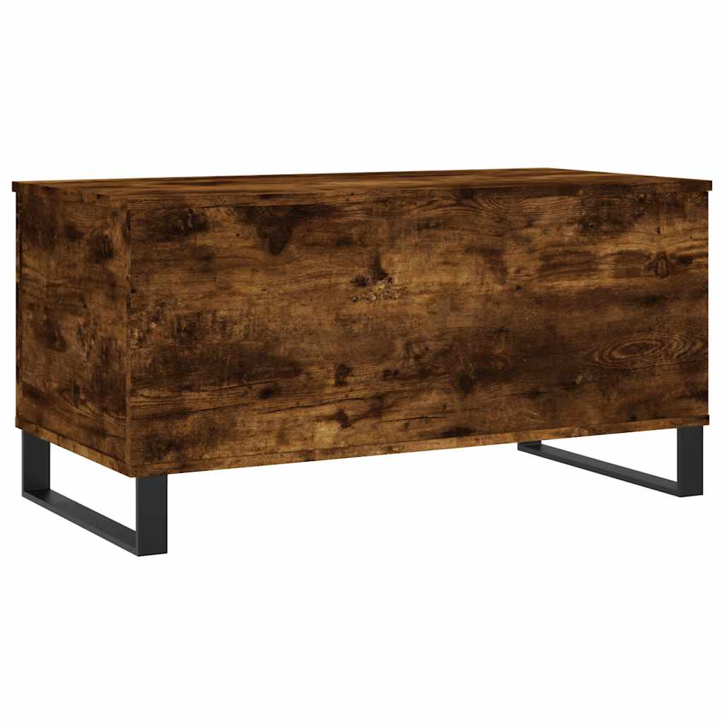 Table basse Chêne fumé 90x44,5x45 cm Bois d'ingénierie - XIOS
