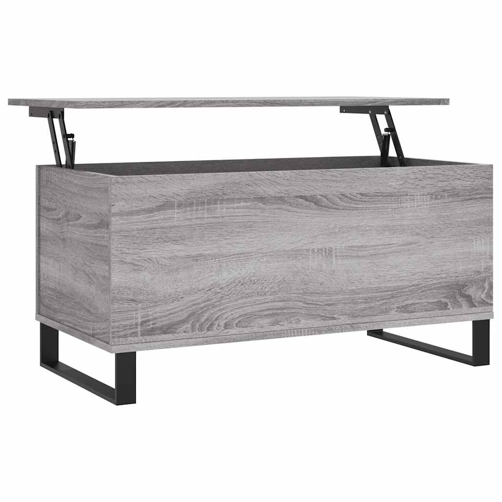 Table basse Sonoma gris 90x44,5x45 cm Bois d'ingénierie - XIOS