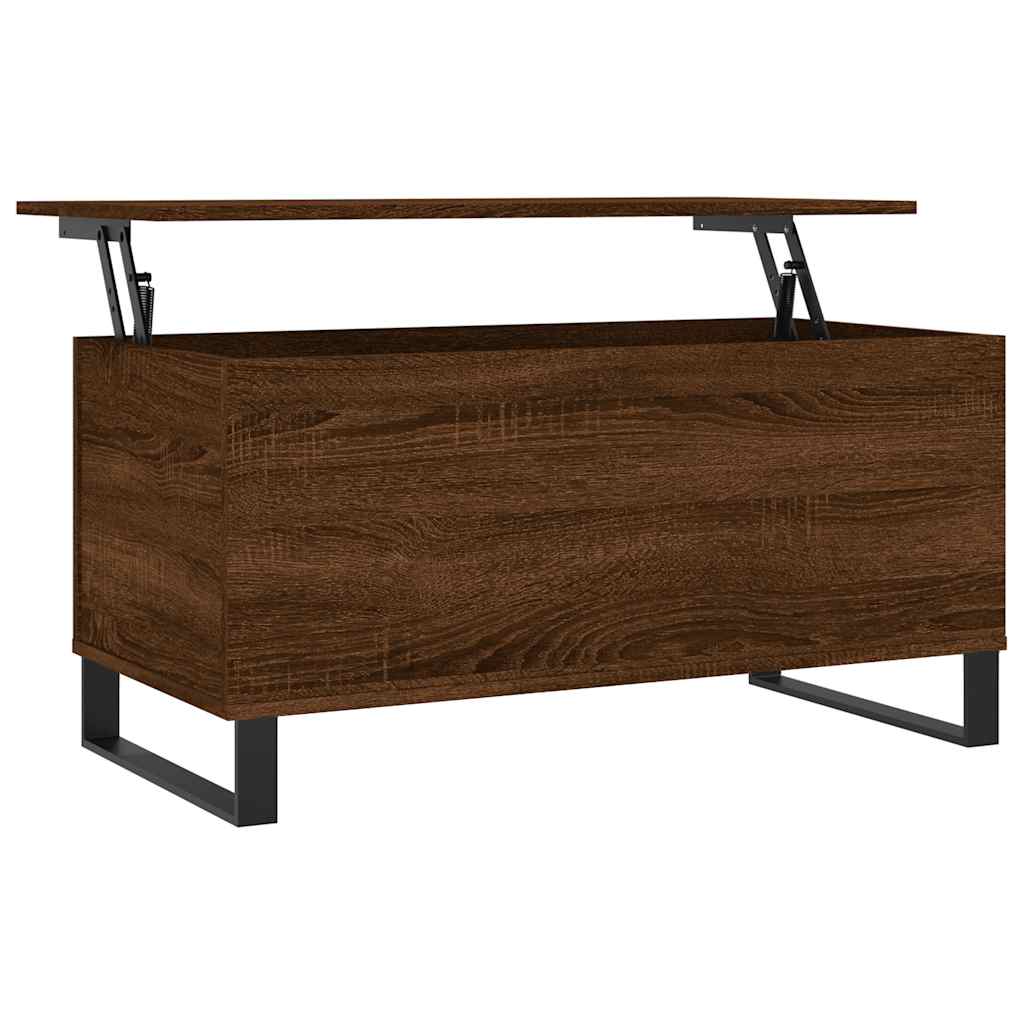 Table basse Chêne marron 90x44,5x45 cm Bois d'ingénierie - XIOS