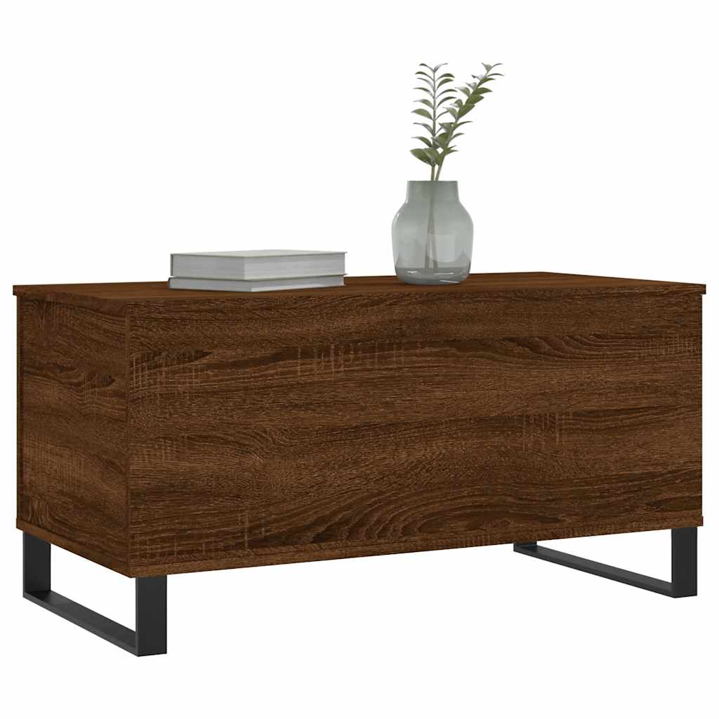 Table basse Chêne marron 90x44,5x45 cm Bois d'ingénierie - XIOS