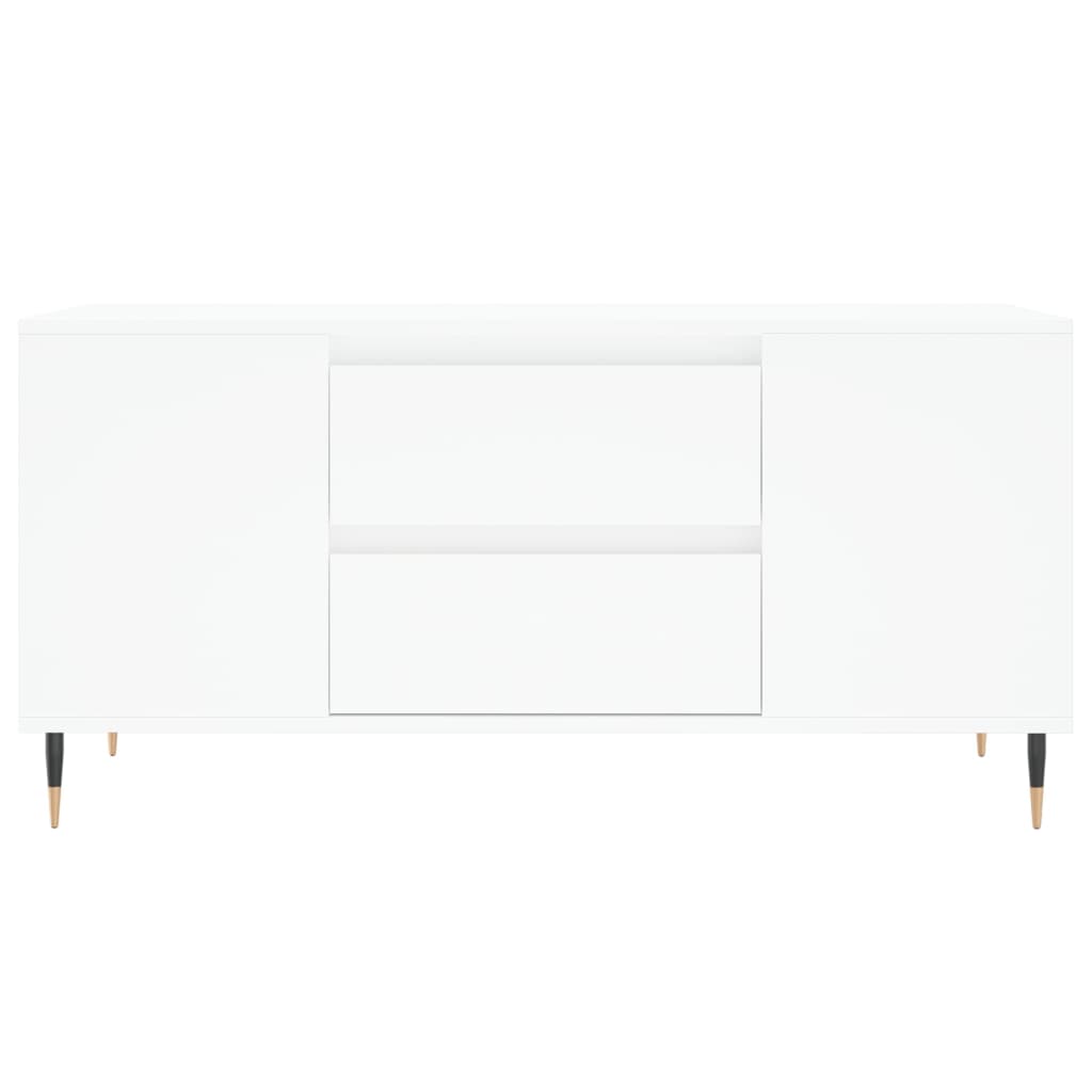 Table basse blanc 102x44,5x50 cm bois d'ingénierie - XIOS