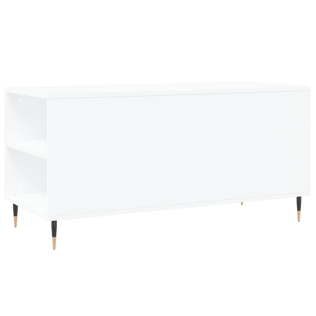 Table basse blanc 102x44,5x50 cm bois d'ingénierie - XIOS