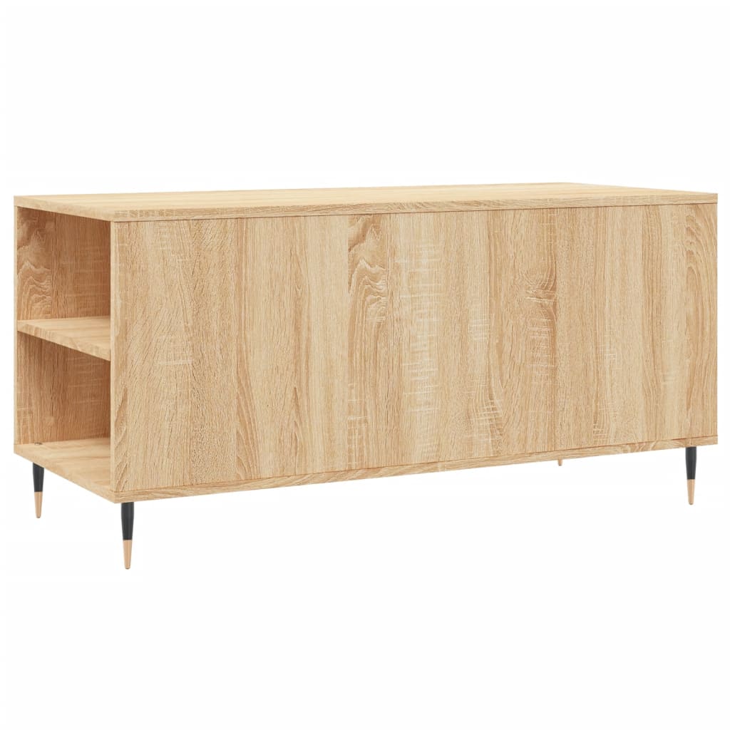 Table basse chêne sonoma 102x44,5x50 cm bois d'ingénierie - XIOS